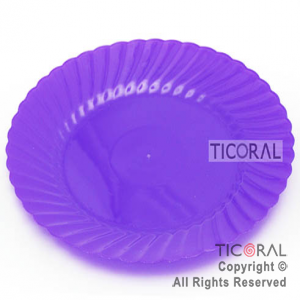 PLATO CLASSIC 22CM PLAST VIOLETA HS4853 x 6